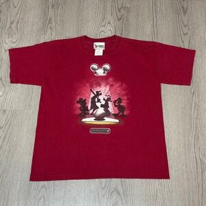 Walt Disney World T-Shirt Baseball Mickey Mouse & Friends Red‎ Youth Medium